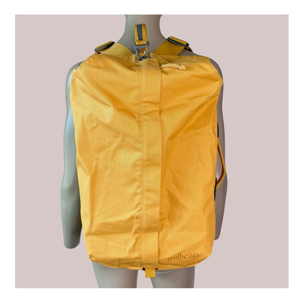 Millican Miles Backpack Carry On Duffle Travel Bag Canvas 28L Convertible Yellow
